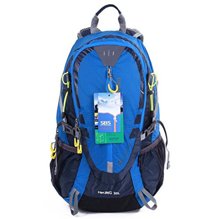 EGOGO 30L Wasserdicht Wanderrucksack Camping Rucksack mit Regenschutz Laufen Radfahren im Freien S2310  Blau 