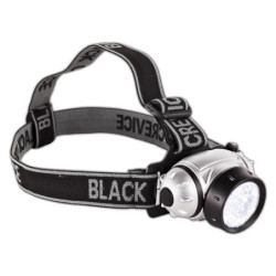 Black Crevice Stirnlampe I Kopflampe mit verstellbaren Band I LED-Kopflampe mit 21 LEDs I hohe Intensität & weiter Lichtstrah