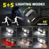 Hyted Stirnlampe LED Wiederaufladbar, 2 Stück 2000 Lumens Superhell Sensor Stirnlampe mit 10 Lichtmodi, IPX5 Wasserdicht LED 