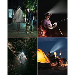 Puersit Stirnlampe LED Wiederaufladbar mit 6 Lichtmodi Kopflampe Stirnlampe Extrem Hell 260 Grad Bewegungsmelder Leichte Wass