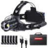 Glarylight Stirnlampe LED Wiederaufladbar, Superhell 1000 Lumen Kopflampe mit 6 Lichtmodi & IPX4 Wasserdicht & Zoombar, 120° 