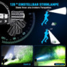 Glarylight Stirnlampe LED Wiederaufladbar, Superhell 1000 Lumen Kopflampe mit 6 Lichtmodi & IPX4 Wasserdicht & Zoombar, 120° 