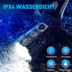 Glarylight Stirnlampe LED Wiederaufladbar, Superhell 1000 Lumen Kopflampe mit 6 Lichtmodi & IPX4 Wasserdicht & Zoombar, 120° 