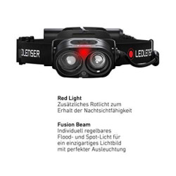 Ledlenser H19R Core Stirnlampe LED, 3500 Lumen, aufladbarer Lithium Akku, mit Rotlicht, wasserdicht IP67, Constant Light, Leu