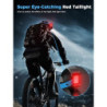 Smiling Shark Stirnlampe, 2 Stück Headlamp 7*Weiße Licht 270° Beleuchtung Breite Mit Bewegungsmelder Helles Rotes Rucklicht F