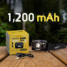 Everbeam H6 Pro LED-Stirnlampe mit Bewegungssensor, 650 Lumen, 20 Stunden Laufzeit, 1200 mAh Akku, wiederaufladbar, wasserdic