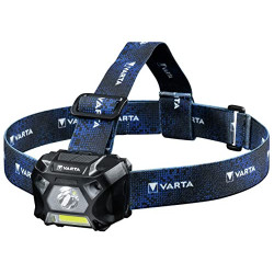 VARTA Stirnlampe LED inkl. 3x AAA Batterien, Work Flex Motion Sensor H20, Bewegungssensor, zwei Leuchtmodi, an- und ausschalt