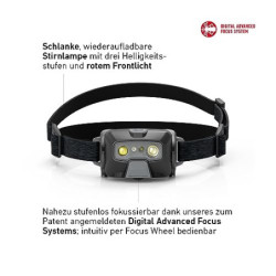Ledlenser HF6R Core Stirnlampe Led wiederaufladbar | LED Kopflampe 800 Lumen | Adventure Headlights wasserdicht mit Rotlicht 