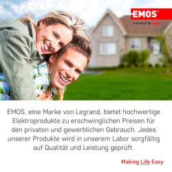 EMOS - aufladbare Stirnlampe mit Bewegungssensor - rotes Licht - Helligkeit 380lm, Leuchtweite 30m - 4 Leuchtmodi - Leuchtdau