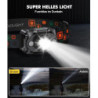 Rolgno Stirnlampe LED Wiederaufladbar, [Ultrahell] Kopflampe mit Sensor & Rotlicht, 6 Lichtmodi & IPX4 Wasserdicht Stirnlampe