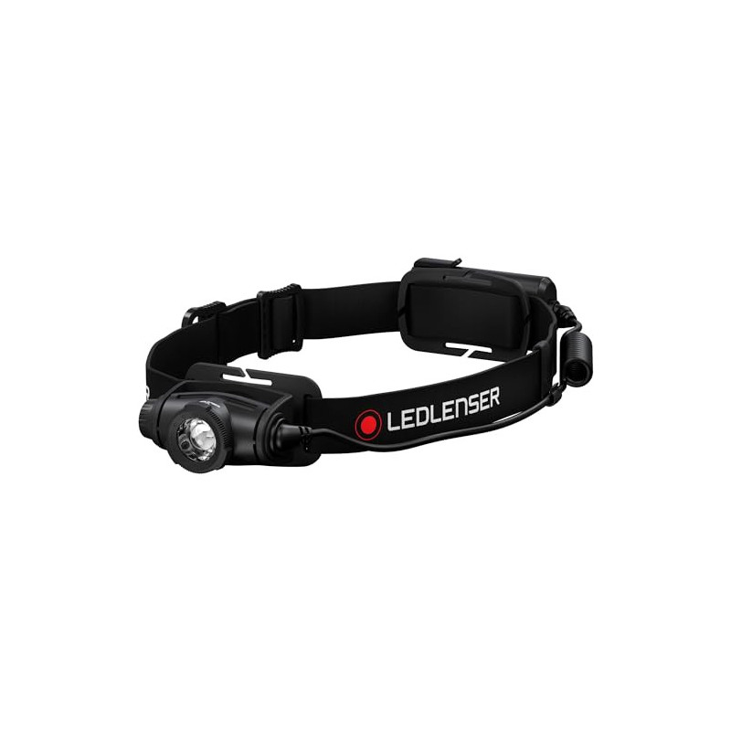 Ledlenser H5 Core Stirnlampe LED, 350 Lumen, wasserdicht IP67, fokussierbar, schwenkbar, stufenlos dimmbar, 2xAA batteriebetr