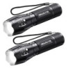 GEARLITE LED Taschenlampe Batteriebetrieben 2 Stücke, 2000 Lumen Taschenlampe LED Extrem Hell mit 5 Modi, IP65 Wasserdicht Ta