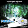 Blukar Taschenlampe LED Aufladbar, 500000 Lumen Extrem Hell Zoombare Taktische Taschenlampen Starke mit 5 Lichtmodi, IP67 Was