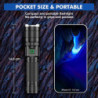 GEARLITE Taschenlampe LED Aufladbar, 10000 Lumen LED Taschenlampe Extrem Hell mit 3 Modi, IP65 Wasserdichte Taschenlampe Zoom