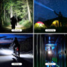 GEARLITE Taschenlampe LED Aufladbar, 10000 Lumen LED Taschenlampe Extrem Hell mit 3 Modi, IP65 Wasserdichte Taschenlampe Zoom