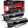 REHKITTZ Taschenlampe, Extrem Hell Tragbare Handlampe 2 Stück, 2000 Lumen, Wandern Camping Taschenlampe LED, Taktische Tasche