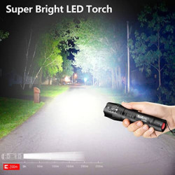 REHKITTZ Taschenlampe, Extrem Hell Tragbare Handlampe 2 Stück, 2000 Lumen, Wandern Camping Taschenlampe LED, Taktische Tasche