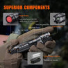GEARLITE LED Taschenlampe Extrem Hell 2 Stück, Aluminium 4000 Lumen LED Taschenlampe Batteriebetrieben mit 5 Modi, IP65 Wasse