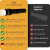 LICHTMEISTER® Taschenlampe  500 Lumen mit AAA Batterien  - Taschenlampe LED - LED Taschenlampe extrem Hell