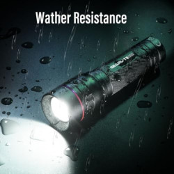 GEARLITE Taschenlampe LED Aufladbar, 2000 Lumen LED Taschenlampe Extrem Hell mit 3 Modi，Zoombare Mini Taschenlampe mit Langer