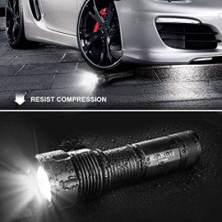 REHKITTZ LED Taschenlampe Extrem Hell,3300 Lumen,Handlampe Zoombare Taschenlampen für Camping,Ausrüstung,Outdoor,Zoombarer Ei