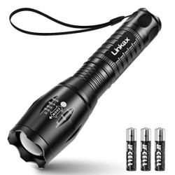Linkax LED Taschenlampe Batteriebetrieben, helle Zoombare kleine Taschenlampen Kinder Camping Outdoor, Kleine Weihnachtsgesch