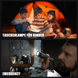 Linkax LED Taschenlampe Batteriebetrieben, helle Zoombare kleine Taschenlampen Kinder Camping Outdoor, Kleine Weihnachtsgesch