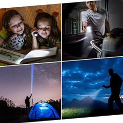 EverBrite LED Taschenlampe 2 Stück Extrem hell mit 4 Modi, Aluminium Taschenlampe zoombar wasserdicht, kleine Kindertaschenla