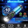 Banral Led Taschenlampe Aufladbar - Taschenlampe Extrem Hell - Mini Taschenlampe mit 4 Modi, Stufenlos Dimmbar, Magnetisch, W