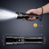 Esgofo LED Taschenlampe Extrem Hell 500000 Lumen USB C Aufladbar, Große Reichweite Helle Multifunktionale Taktische Taschenla