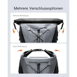 Inateck Fahrradrucksack 25-30L, Wasserdichter Rolltop Rucksack Herren, Multifunktionaler Wanderrucksäcke, Geeignet für Radfah