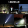 LE LED Taschenlampe Aufladbar USB, Extrem Hell 15000 Lux OSRAM P9 Taschenlampen, IPX4 Wasserdicht Zoombare Handlampe mit 5 Mo