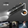 PUAIDA Mini LED Taschenlampe Kinder, Superhelle Zoombar Taschenlampe Batteriebetrieben mit 3 Modi, Wasserdichte LED Handlampe