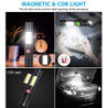 Karrong Taschenlampe LED Aufladbar mit Magnet COB Seitenlicht Zoombar, Extrem Hell 3000 Lumen USB Taschenlampen Batteriebetri