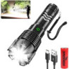 Shadowhawk Led Taschenlampe Extrem Hell, XHP160.2 550000 Lumen Taschenlampe Led Aufladbar USB Taktische Taschenlampen Batteri