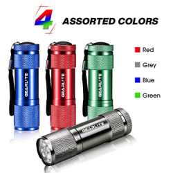 GEARLITE Mini LED Taschenlampe, 4 Pack Aluminium Kinder Taschenlampe Klein mit 12 AAA Batterien, IP65 Wasserdicht Handlampe m