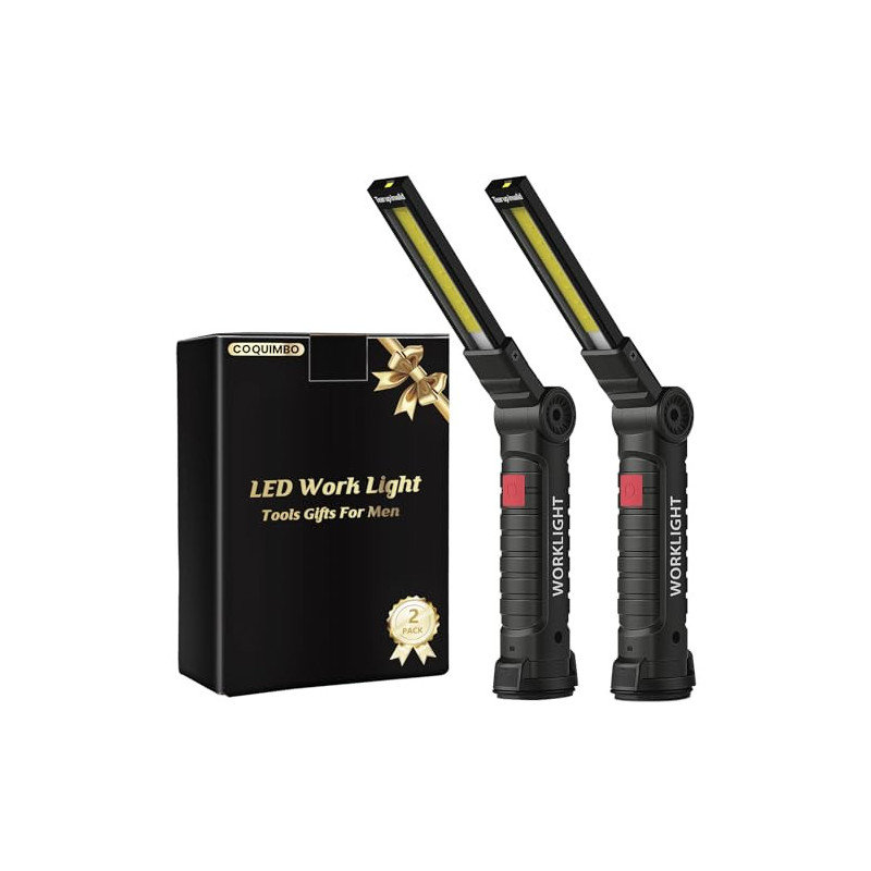 Coquimbo Geschenke für Papa Männer LED Arbeitsleuchte Werkstattlampe, Taschenlampe Werkstatt Handlampe mit Magnet uend Haken Coquimbo Geschenke für Papa Männer LED Arbeitsleuchte Werkstattlampe, Taschenlampe Werkstatt Handlampe mit Magnet uend Haken