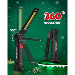 Coquimbo Geschenke für Papa Männer LED Arbeitsleuchte Werkstattlampe, Taschenlampe Werkstatt Handlampe mit Magnet uend Haken 