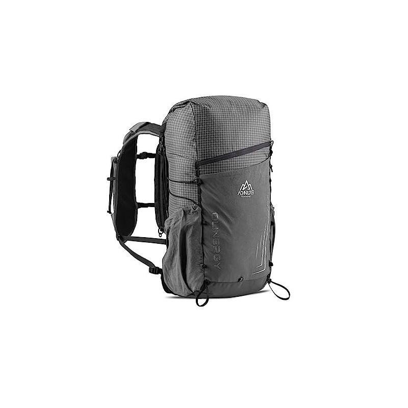 AONIJIE Großer Trinkrucksack, 30 l, multifunktional, Wandern, Klettern, Trinkrucksack, Tagesrucksack, leicht, grau