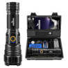 Shadowhawk Taschenlampe LED Aufladbar Batteriebetrieben, 450000 Lumen Extrem Hell Taschenlampen USB, XHP70.2 Taktische Tasche