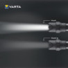 VARTA Taschenlampe LED 6 Watt inkl. 2x AA Batterien, Indestructible F20 Pro Leuchte, Lampe, Arbeitsleuchte mit zwei Leuchtmod