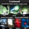 cinlinso Taschenlampe Led 500000 Lumen, Extrem Hell Taschenlampe USB-C Aufladbar Taktische Taschenlampen Mit Holster, 7 Licht