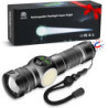 Jayxinli Taschenlampe 500000 Lumen mit Magnet, LED Taschenlampe Usb Aufladbar, Extrem Helle Taschenlampe Mit LCD Leistungsanz