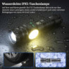 Jayxinli Taschenlampe 500000 Lumen mit Magnet, LED Taschenlampe Usb Aufladbar, Extrem Helle Taschenlampe Mit LCD Leistungsanz