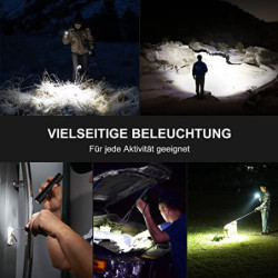 WUBEN C3 Taschenlampe LED Aufladbar, 1200 Lumen Extrem Hell Taktische Taschenlampen, EDC Taschenlampe klein mit 6 Modi, IP68 