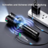 Esgofo Aufladbar Taschenlampe LED Extrem Hell 500000 Lumens Große Reichweite 1000M, Leuchtendes Design Sehr Helle Lang Anhalt