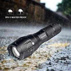 BINWO LED Taschenlampe 2000 Lumen mit 5 Lichtmodi 2 Stück , Starke Kleine Torch, Zoombare Wasserdichte Taktische Taschenlampe