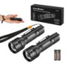 EverBrite Mini LED Taschenlampe 2 Stück superhell Zoombar, Wasserdichte Taschenlampe, Handlampe LED Aluminium, kleine Kindert