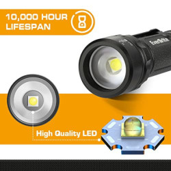 EverBrite Mini LED Taschenlampe 2 Stück superhell Zoombar, Wasserdichte Taschenlampe, Handlampe LED Aluminium, kleine Kindert