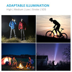 Anker Bolder LC90 LED Taschenlampe, IP65 Wasserfest, Wiederaufladbare Taschenlampe im Taschenformat mit Zoom  für Camping, Wa